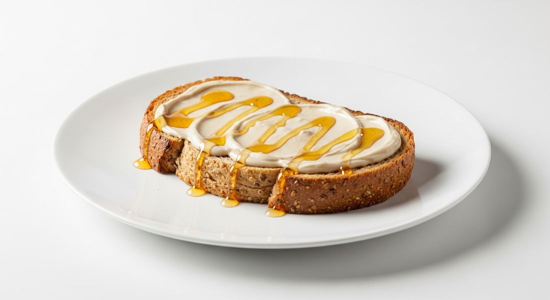 Honey and tahini on real bread