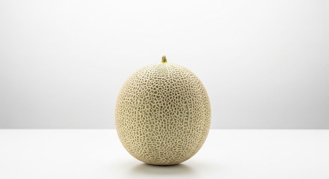 A halved cantaloupe melon, its orange flesh showing, off the Tayyibat diet
