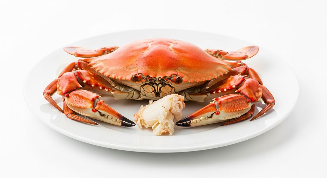 Crab, plainly boiled, a Tayyibat diet recipe