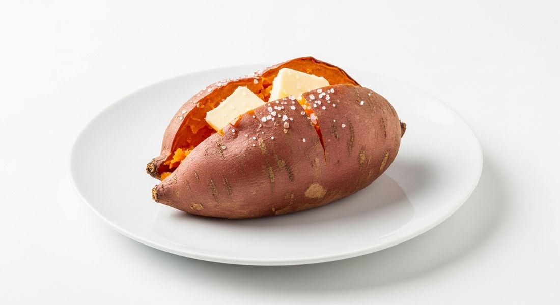 Sweet potato baked whole, a Tayyibat diet recipe