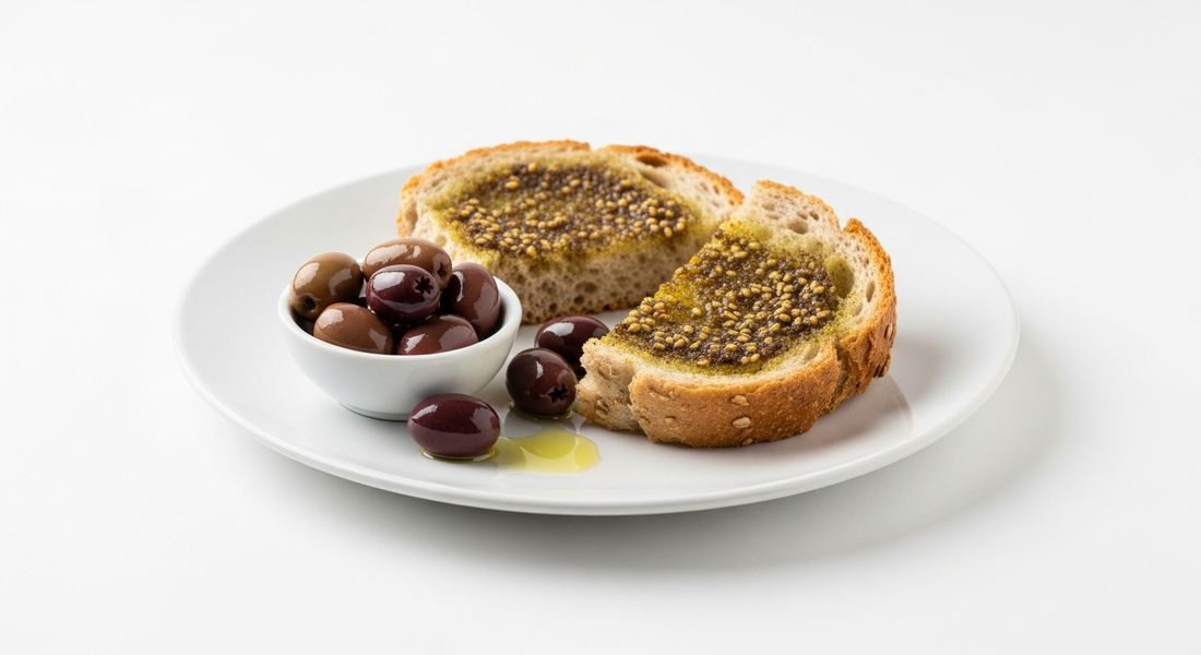 Olives and olive oil bread, a Tayyibat diet recipe
