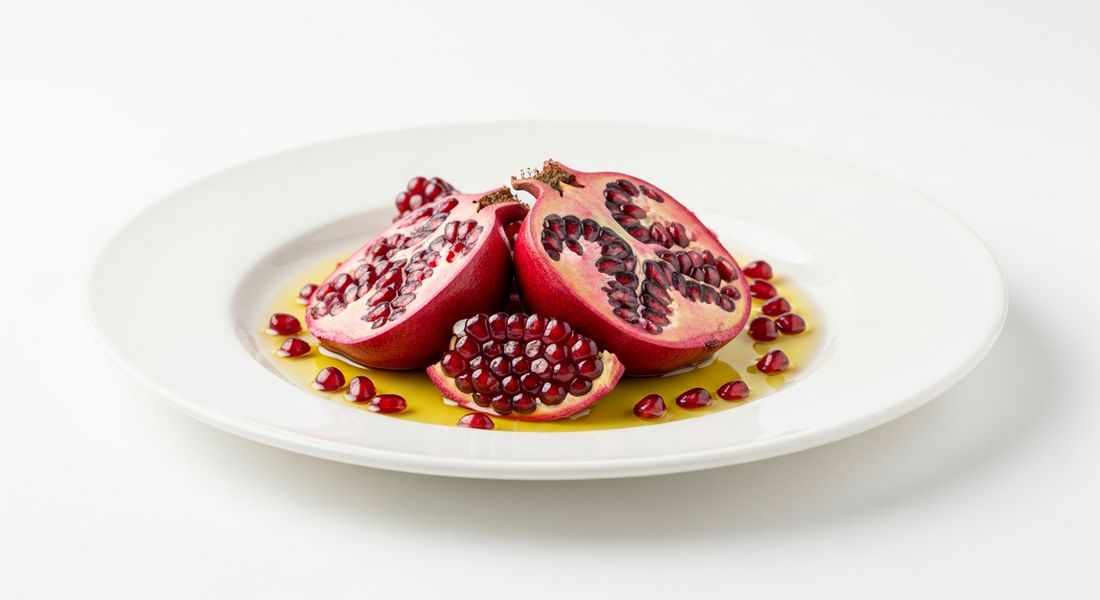 Pomegranate in olive oil, a Tayyibat diet recipe