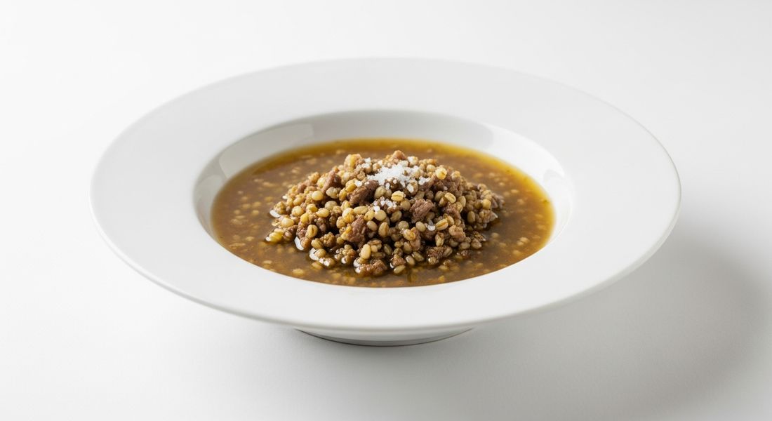 Lamb and freekeh soup, a Tayyibat diet recipe